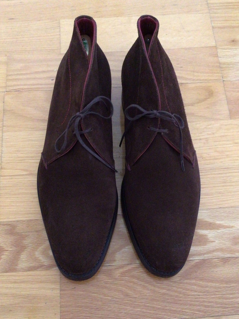 Men's Brown Suede Chukka Boots — Sleek Lace-Up Casual (US11.5)
